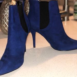 Blue suede jean blue guess boots